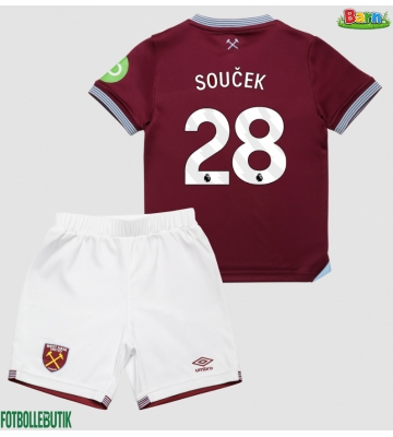 West Ham United Tomas Soucek #28 Hemmaställ Barn 2025-26 Kortärmad (+ Korta byxor)